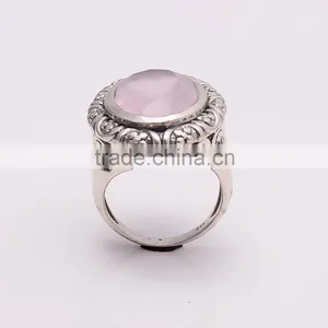 ROSE QUARTZ Ring,925 Sterling Silver Jewelry Wholesale,WHOLESALE SILVER JEWELRY,SILVER EXORTER,SILVER JEWELRY FROM INDIA thumbnail-3