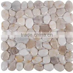 Direct Factory Price Decorative Wash Flooring White Pebble Stone for Garden thumbnail-2
