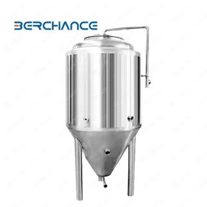 BERCHANCE Stainless Steel Fermentation Tank | Brewery & Biotech Fermenter Vessel With Cooling Jacket 100L–10000L thumbnail-1