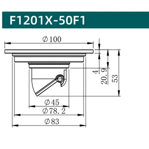 Factory Supply Modern All Copper Anti Odor Anti Insect Anti Overflow Floor Drain for Kitchen Bathroom Shower Room and Balcony thumbnail-5