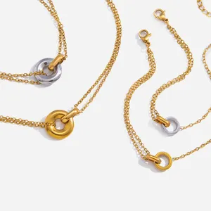 Exquisite Waterproof Minimalist Stainless Steel Gold Necklace - Custom Fashion Jewelry thumbnail-3