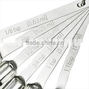 Hot in Stock Fast Delivery Stainless Steel Cooking Measuring Spoons 6 Sets thumbnail-2