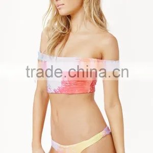 Bikini Tube Top Women Off Shlouder Colorful Beach Crop Tops thumbnail-5