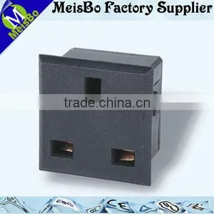 10A 250V U.K. Black AC Tabletop Socket thumbnail-1