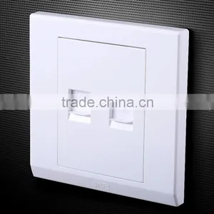 Promote Computer Accessories Double 2 Gang Computer Socekt , Computer Socket Duplex thumbnail-2