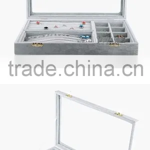 2015 New High Quality Claimond Veins Jewelry Display Storage Box for Neckalce Ring Earring S1273 thumbnail-3