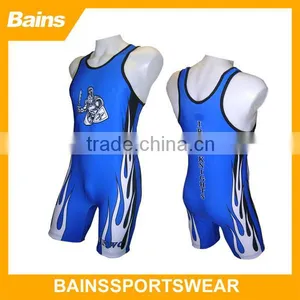 Lycra Fabric China Wrestling Singlets for Men&custom Professional Wrestling Singlets for Men thumbnail-1