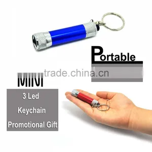 (120400) Wholesale Mini Aluminum Alloy 3led Keychain Flashlight thumbnail-2
