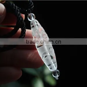New Products For Christmas Clear Natural Quartz Crystal Tibet 12 Eyes Dzi Bead Amulet Pendant thumbnail-1