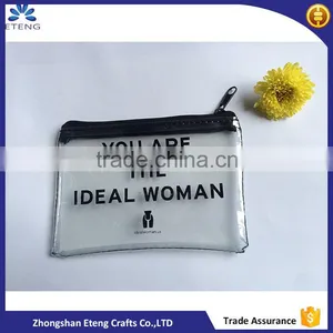 Customized Branded Name Pvc Stitching Zipper Pouch,pvc Transparent Pouch Supplier's Choice thumbnail-1
