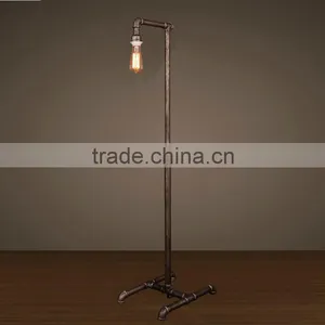 2016 New Style Simple Vintage Iron Pipe Floor Lamp Model 6107-L1 thumbnail-1