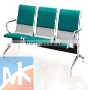 Modern Hair Salon Beautiful High Quality Stainless Steel Green and White Waiting Room Chairs to Sale for Hairdresser thumbnail-1