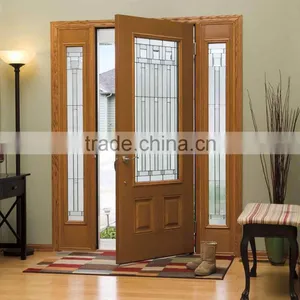 Rustic Style Genuine American Solid Wood Front Door With Transom Quality Choice thumbnail-4