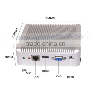 Remote Control Mini Computer With i3 CPU Haswell Design Fanless 12V DC IN 8GB RAM 32G MSATA Cheapest I3 PC thumbnail-4