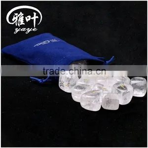 Bulk Natural Highly Pilished Stone Gift Word Engraved Reiki Crystal Tumbled Rune Stones thumbnail-2