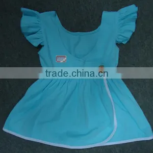 Personalized Kids Girls t Shirt Wholesale Ruffle Sleeves Cut t Shirt Kids thumbnail-1