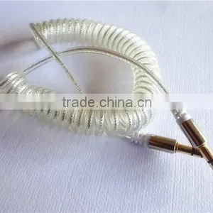 Fashion Audio/DC3.5MM Transparent Spiral Gold-plated Cable thumbnail-4