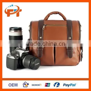 Fashion Canvas pu Leather Dslr Camera Bag thumbnail-3