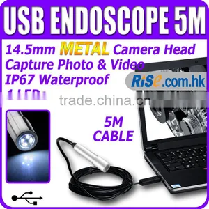 USB Waterproof Borescope Snake Scope 5M/7m/10m Cable Endoscope Inspection Metal Camera thumbnail-1