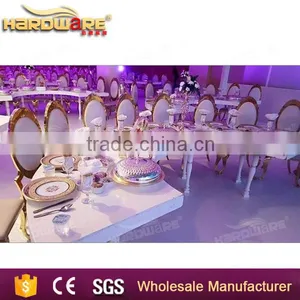 Dubai Half-moon Design Crescent Table LED Stainless Steel Banquet Table thumbnail-3