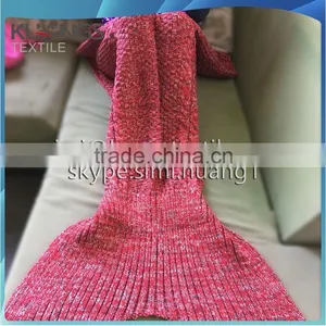 E-cowlboy 2016 Latest Handmade Soft Material Mermaid Tail Shape Blanket With Scales Pattern and Tassels (kids,adults) Quality Choice thumbnail-1