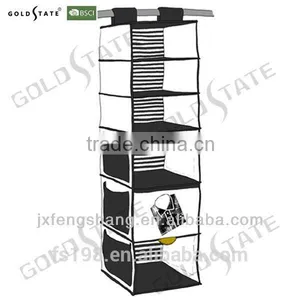 Black and White Folding Polyester Hang Storage Box thumbnail-1