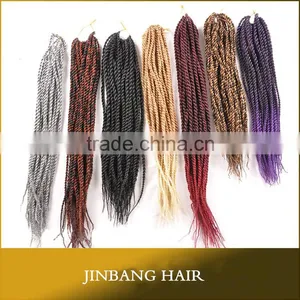 Afro Kinky Braids Synthetic Senegalese Twist Hair Braids Crochet Freetless Crochet Braids Twist Senegalese thumbnail-6
