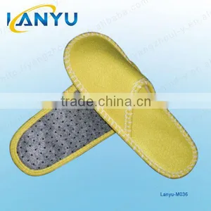 Non-slip Brilliant Yellow Felt Slippers,guest Slippers thumbnail-1