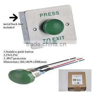 Stainless Steel Heavy Duty IP67 Waterproof Door Exit Button With Metal Back Box,exit Button thumbnail-1