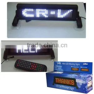 5V/12V+Black Plastic Frame+ Remote Control&PC Sofoware Communication+ Semi-outdoor+Front&Rear Window+W Co.+LED Car Display Board thumbnail-1