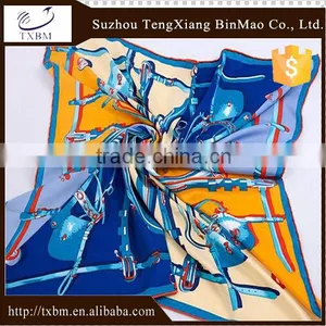 Gometry Dsign for 100% Silk Square Scarf thumbnail-1