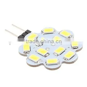 G4 6W 12x5630 SMD 500-560LM 6000-6500K Natural White Light Lotus Shaped LED Spot Bulb (12V) thumbnail-1