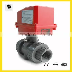 Plastic Industrial Grade CTF-002 Motorized Ball Valve for Water Treatment thumbnail-1
