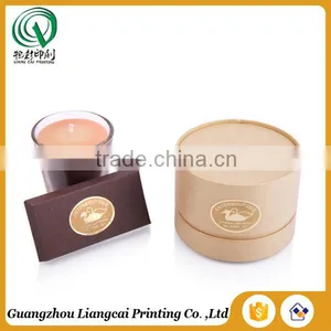 Special Bio-degradable Thin Matt Lamination Round Paper Candle Box Round Paperboard Box thumbnail-2
