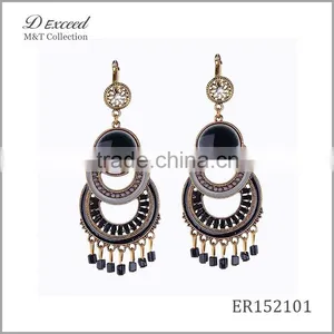Wholesale Jewelry Yiwu Factory Ladies/Women's Ethnic Bohemian Resin Earrings Dangle Earrings Tassels Drop Earrings thumbnail-3