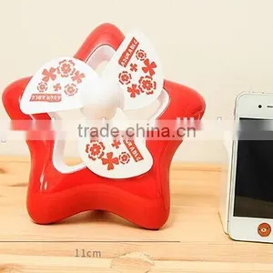 New Products 2016 Rechargeable Star Shape Fan Small Usb Powered Fan 5V Usb Fan thumbnail-1