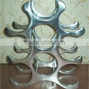 9 Bottle Designer Aluminum Wine Rack thumbnail-1
