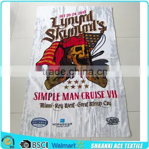 100% Cotton China Made VELOUR Printed Pirate Beach Towel Pirate Design Beach Towel thumbnail-1