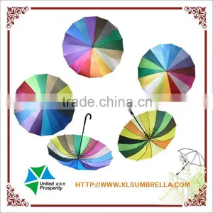 16 Ribs Rainbow Umbrella Made in China thumbnail-1