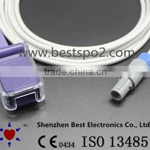 Edan SpO2 Adapter Cable, Single Notch 7pin>>DB9, 3m, Nellcor Oximax Tech thumbnail-1