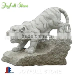 Hand Carved Granite Tiger Animal Sculpture thumbnail-1
