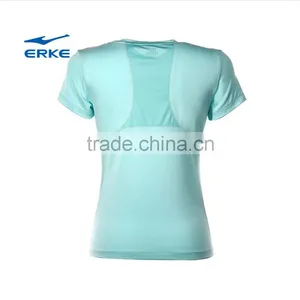 ERKE Wholesale Brand Round Neck Blank Quick Dry Short Sleeve Womens Polyester t Shirt thumbnail-3