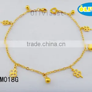Olivia Jewelry Fashion Style Stainless Steel Anklets,Vintage Gold Design Anklet thumbnail-1