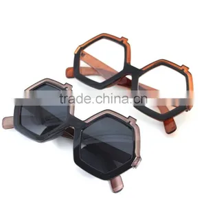 2015 Promotion Plastic Quadrilateral Sun Glasses UV400 With Diamond thumbnail-1