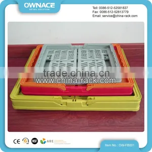 Foldable Mesh Plastic Picnic Storage Shopping Basket thumbnail-3