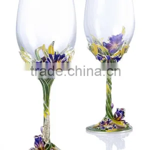RORO Felicity Iris Enamel Crystal Glass Big Red Wine Glass thumbnail-1