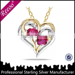 Double Heart Design Symbol of Love Eternity Ring thumbnail-2