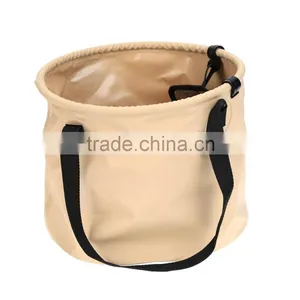 20L Folding Car Water Wash Bucket Outdoor Portable Fishing Bucket Collapsible Retractable Fishing Tackle With Hanging Mesh Bag C thumbnail-5