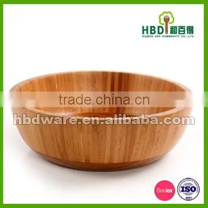 Bamboo Wooden Salad Bowls With Server Wholesale thumbnail-3