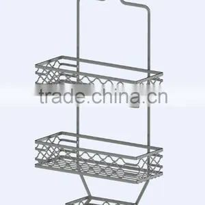 Bamboo Shower Caddy and Stainless Steel Shower Caddy thumbnail-1